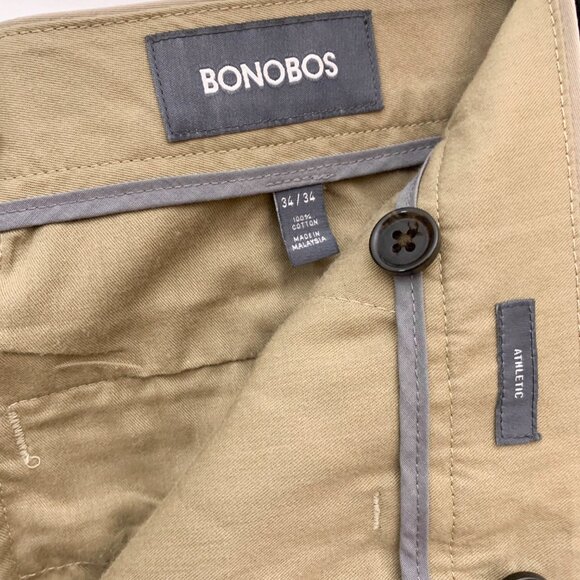 Bonobos Wednesday Athletic Tan Pants Sz 34x34 - Picture 6 of 9